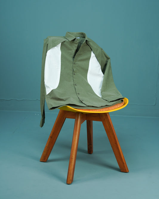 Olive X White Full Sleeve Shirt
