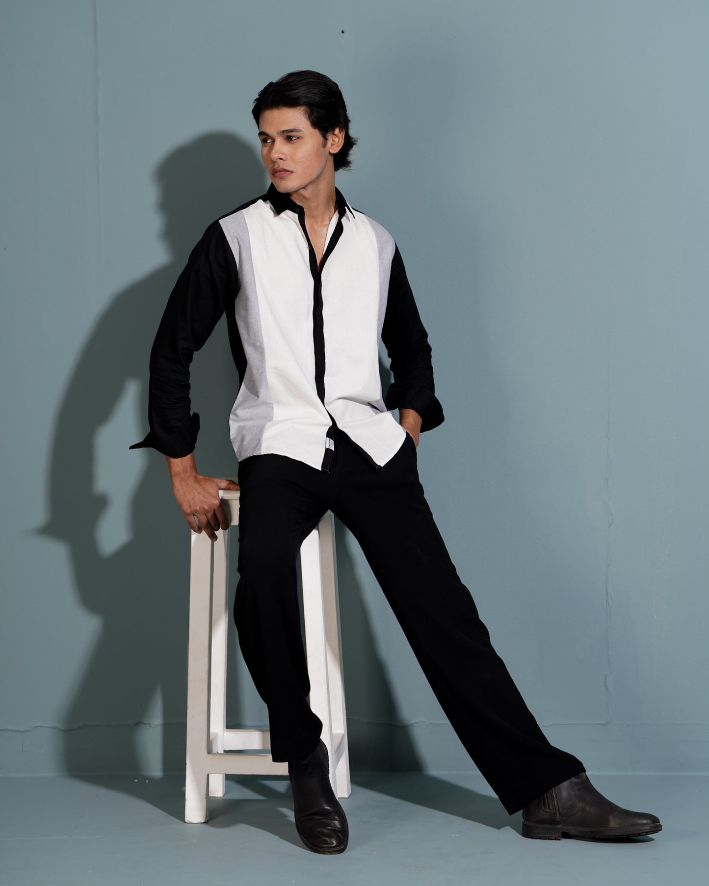 White X Black Full Sleeve Shirt