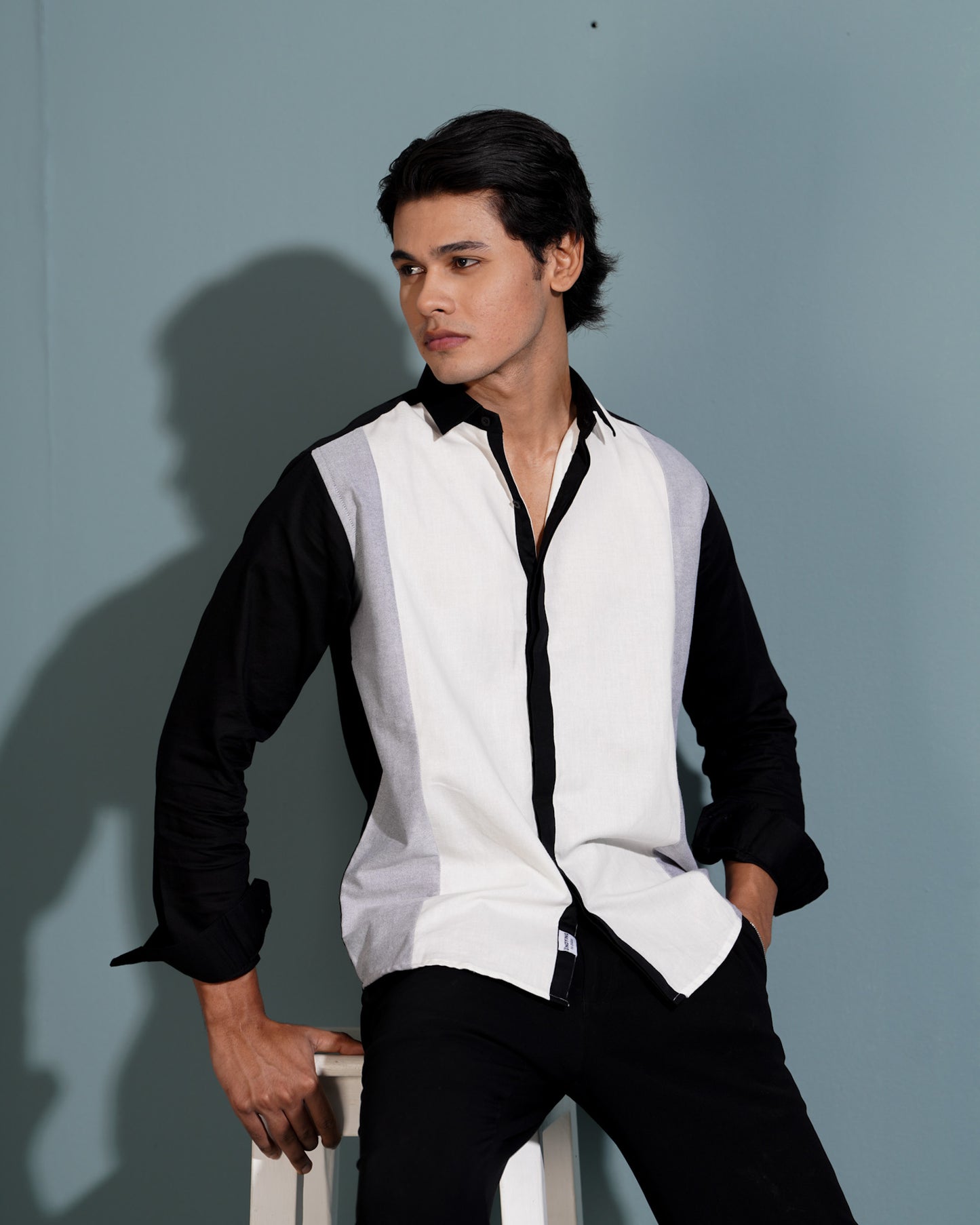 White X Black Full Sleeve Shirt