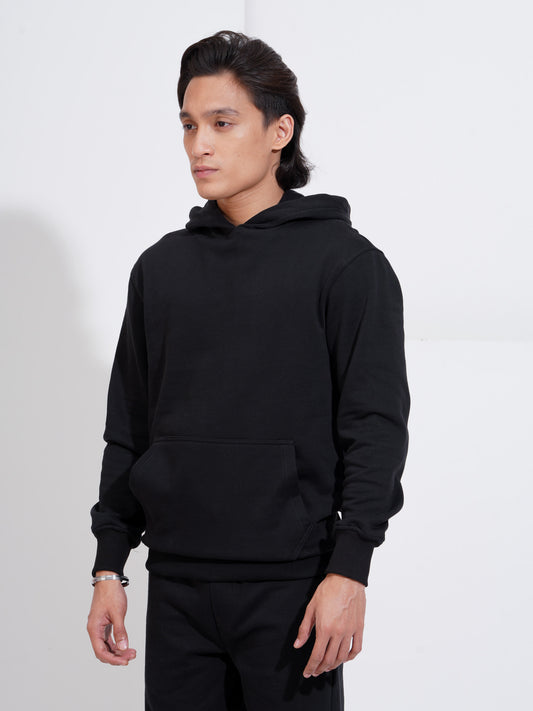 Oversized Blank Hoodie - Black