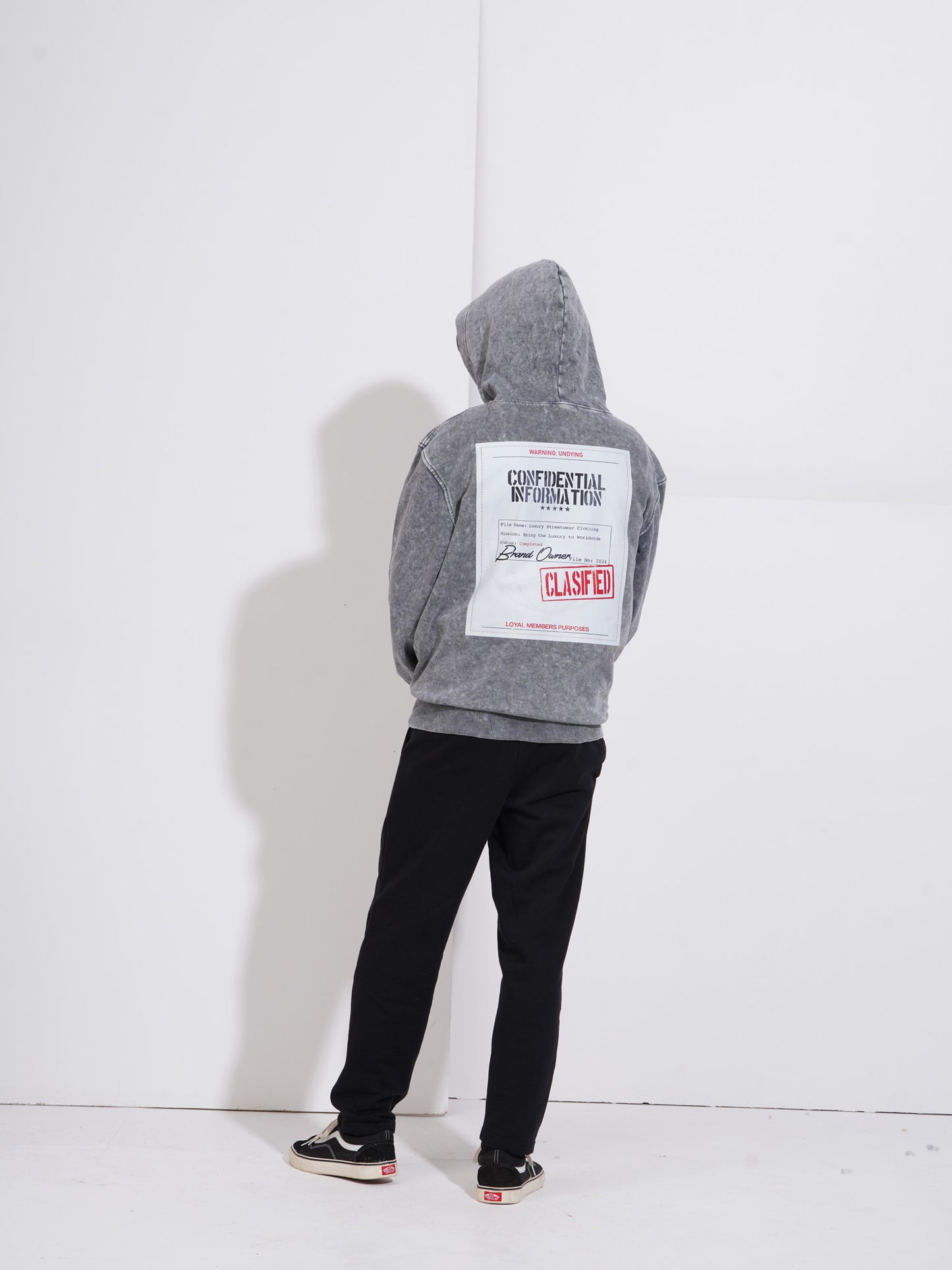 Vintage Washed Hoodie - Classified