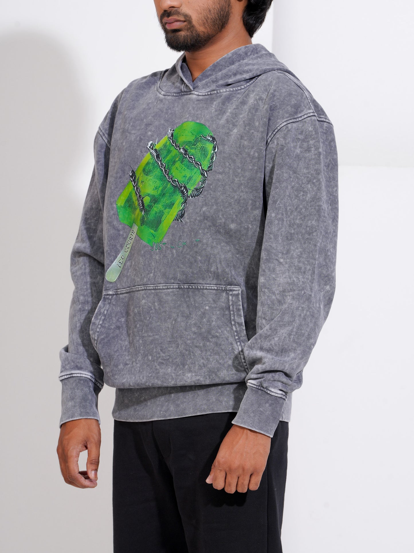 Vintage Washed Hoodie - Ice