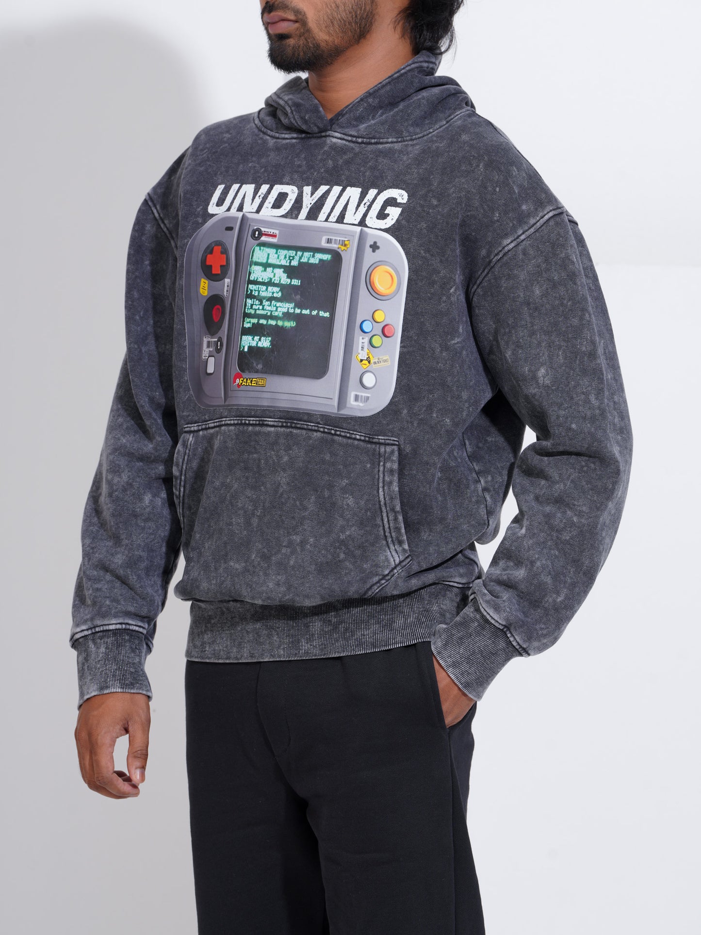 Vintage Washed Hoodie - Gamepad