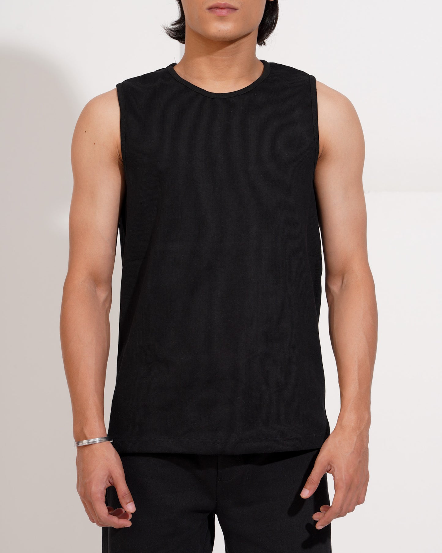 Ribbed Tank - Black