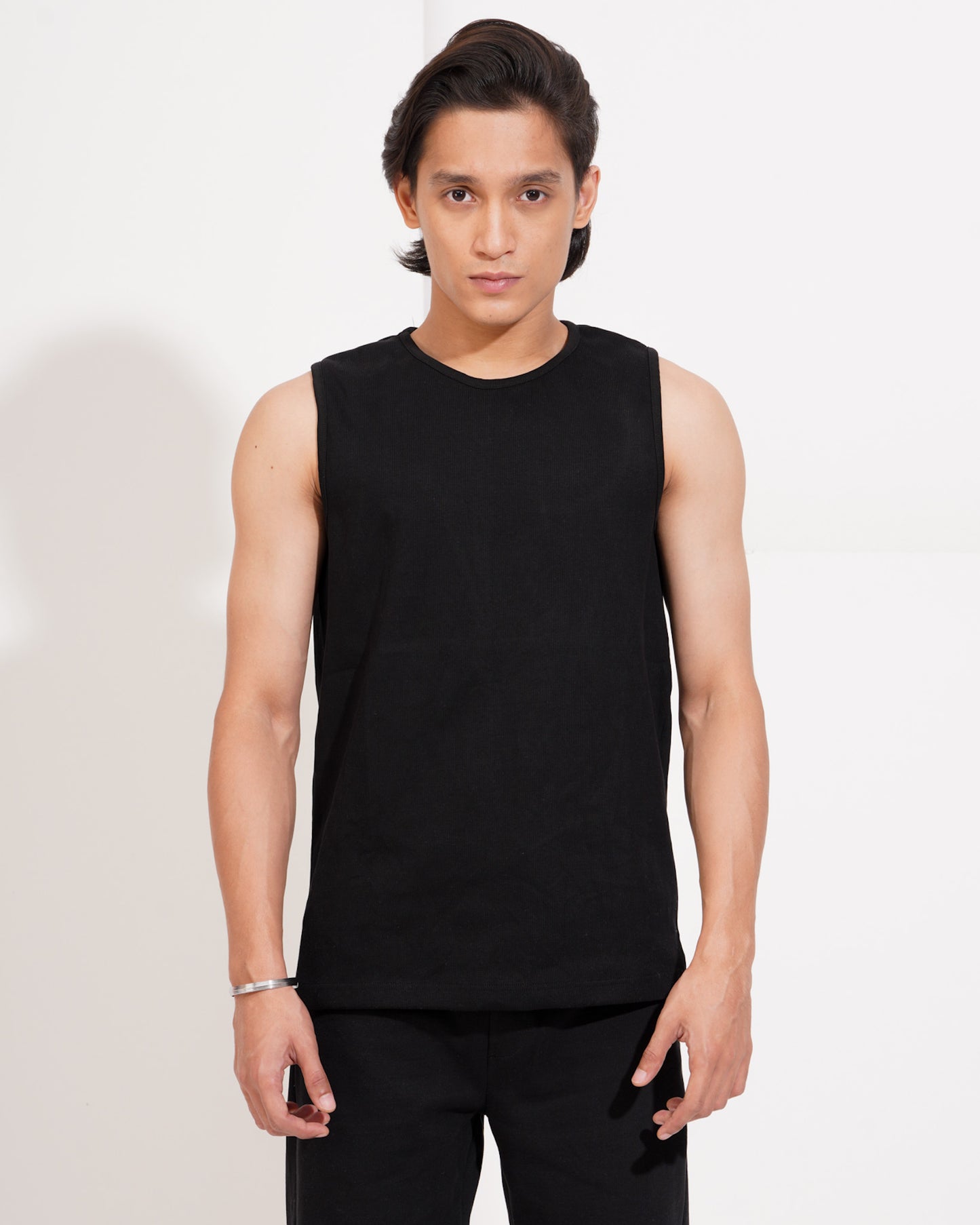 Ribbed Tank - Black