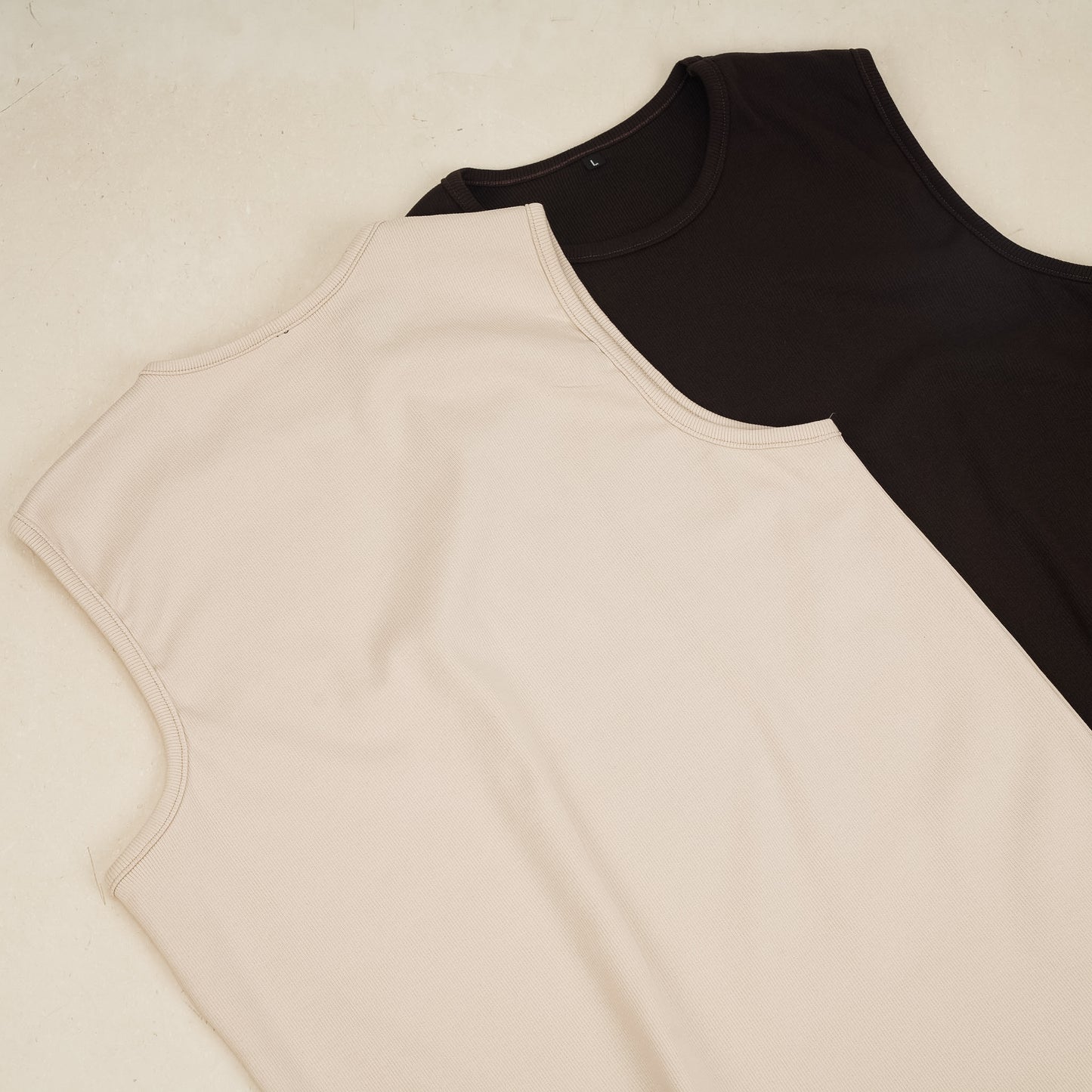 Ribbed Tank - Beige