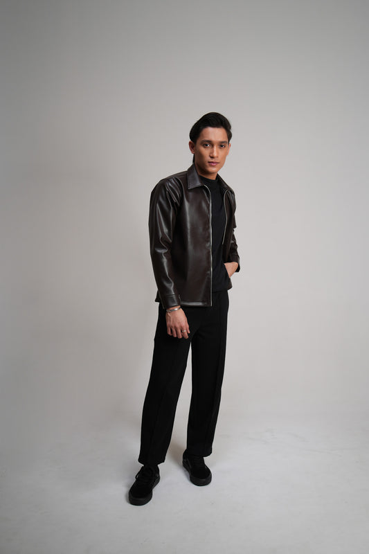 Leather Jacket - Dark Brown