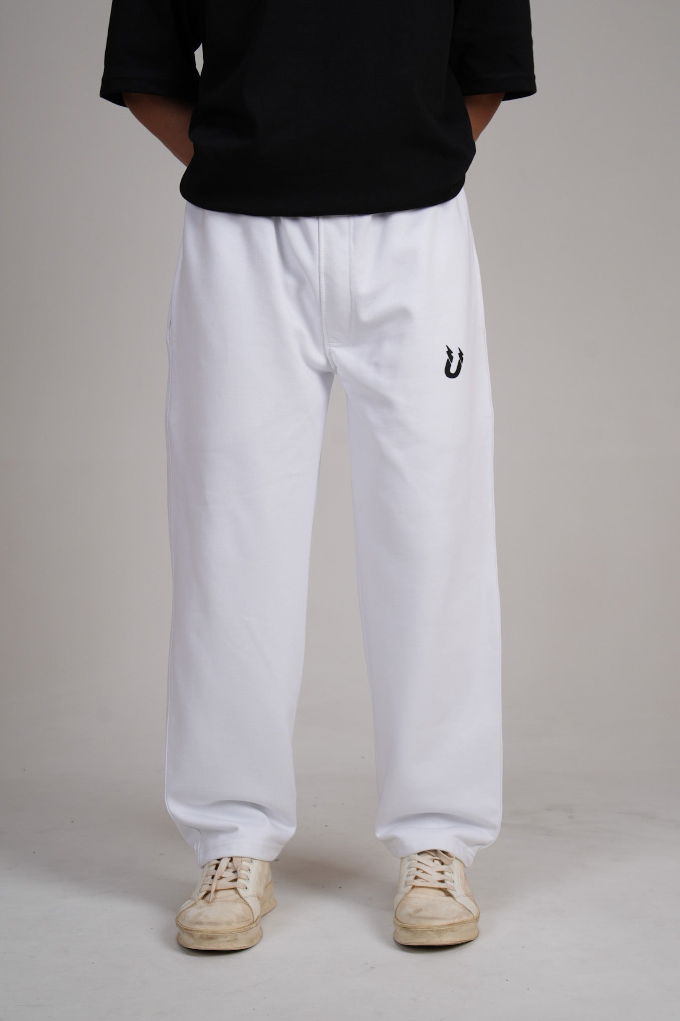 Cozy Wide Sweatpant - White