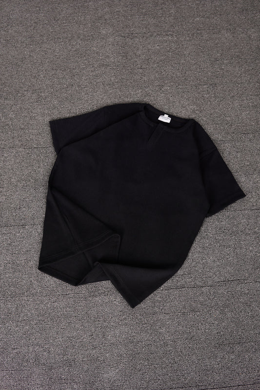 Half Sleeve Henley - Black