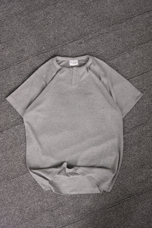 Half Sleeve Henley - Grey