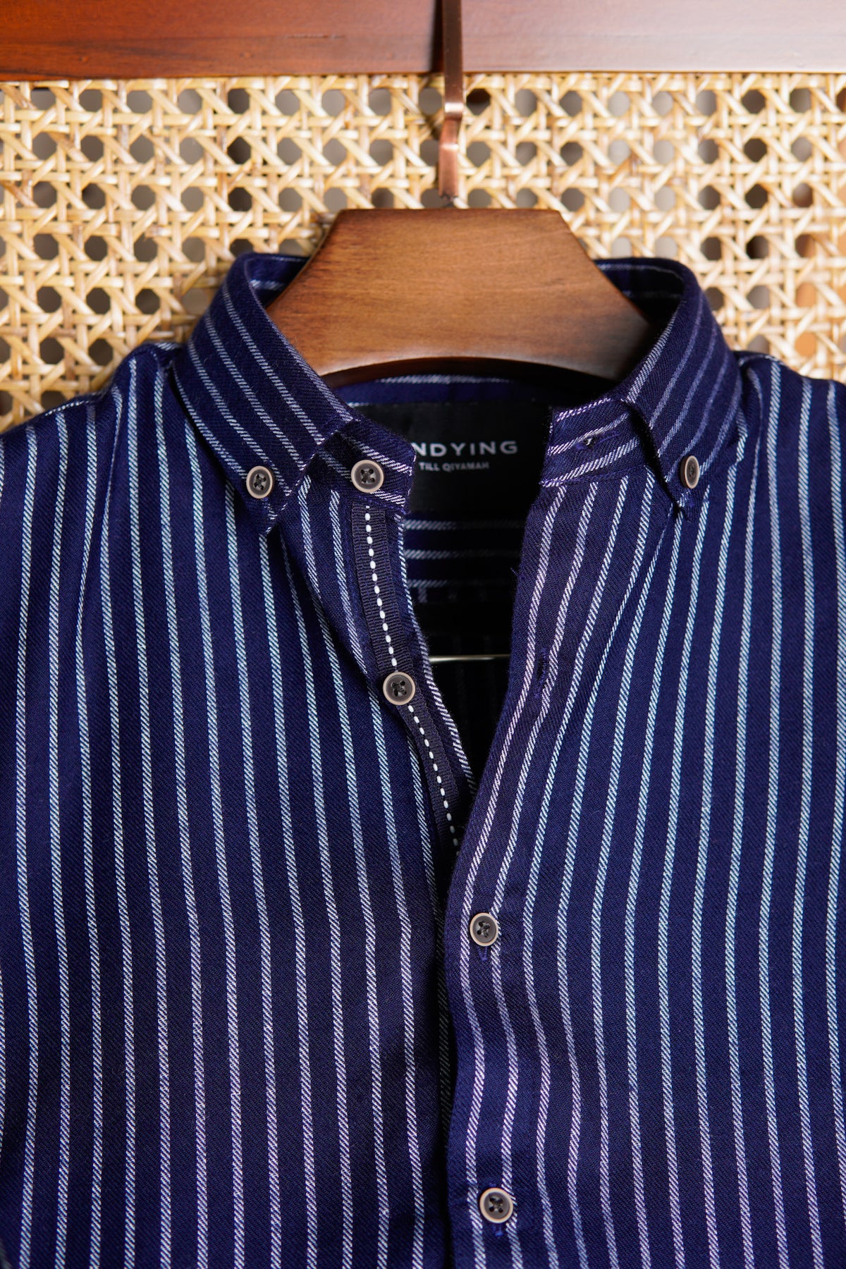 Navy Fine Stripe Shirt