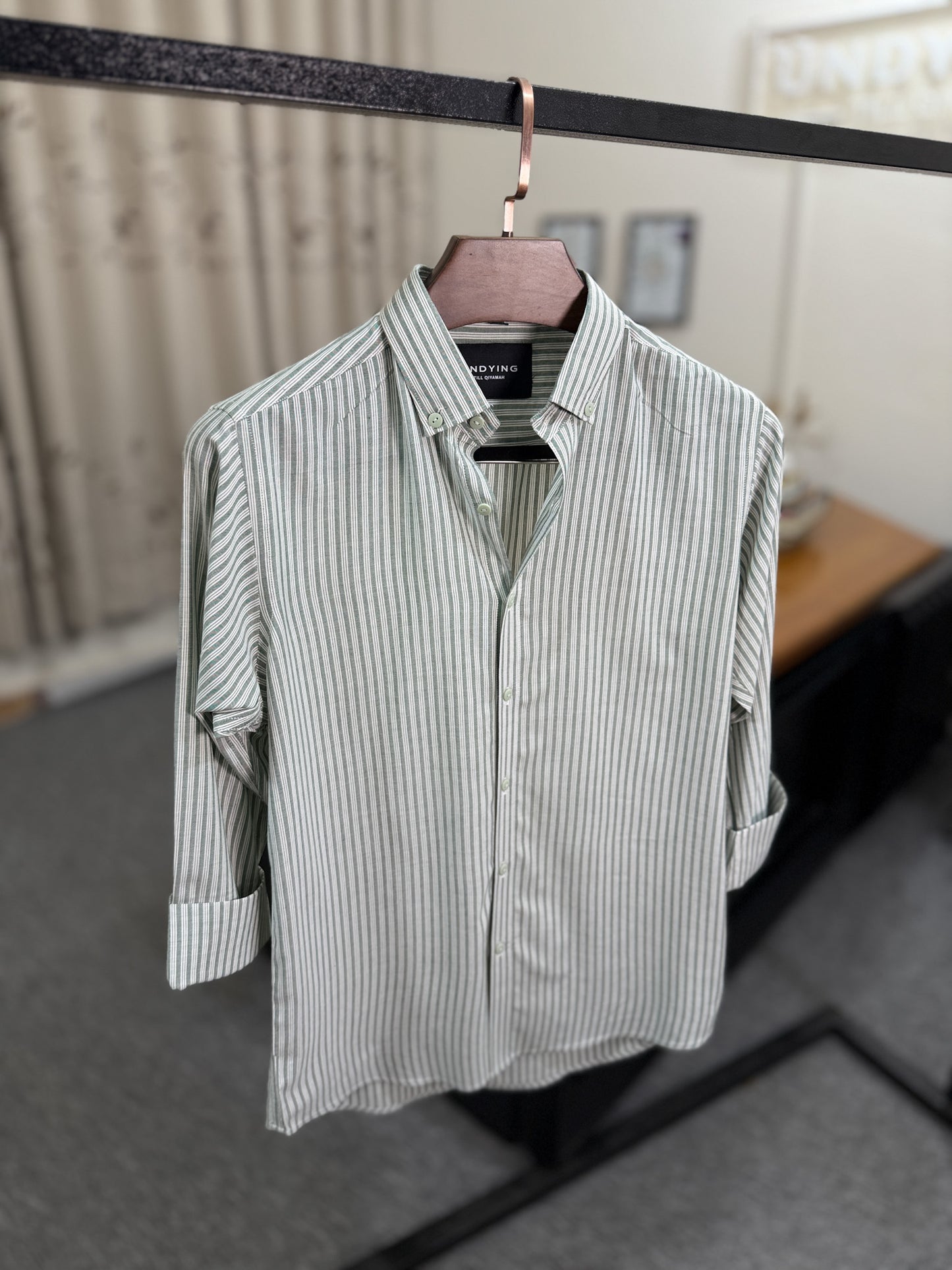 Olivewood Stripe Full Sleeve Shirt