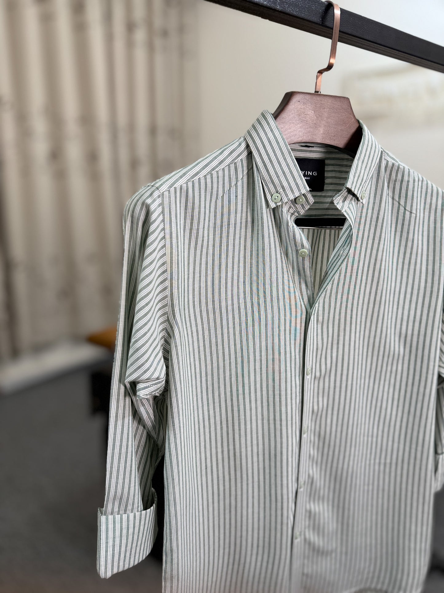 Olivewood Stripe Full Sleeve Shirt