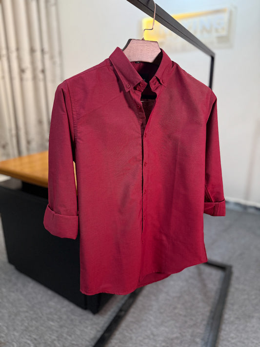 Oxford Shirt - Maroon