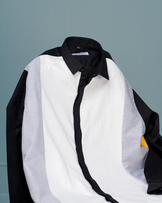 White X Black Full Sleeve Shirt
