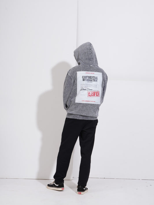 Vintage Washed Hoodie - Classified