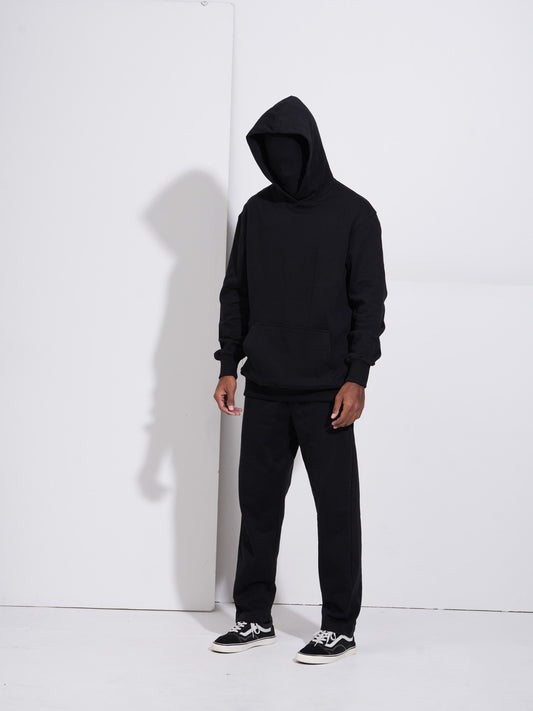 Oversized Blank Hoodie - Black