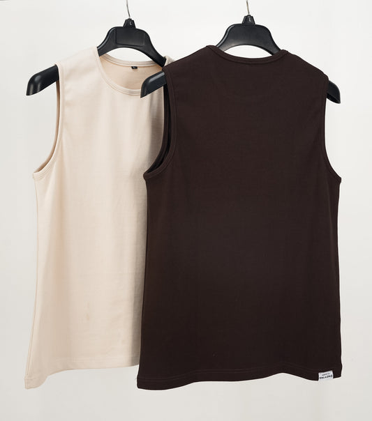 Ribbed Tank - Brown