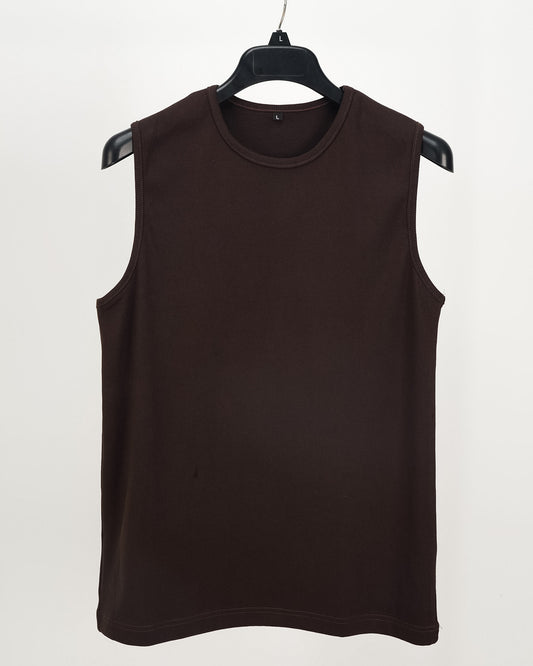 Ribbed Tank - Brown