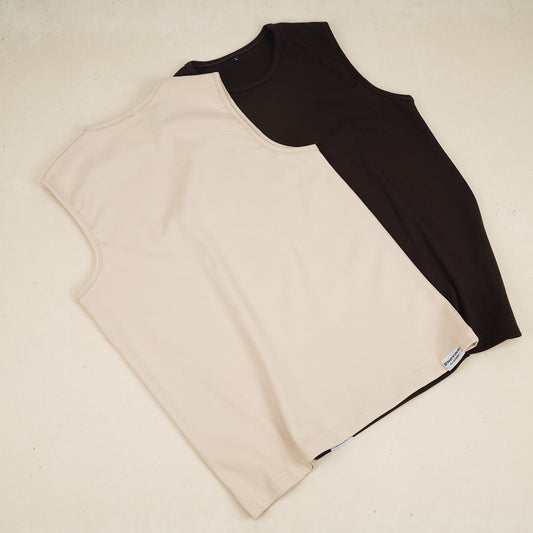 Ribbed Tank - Beige