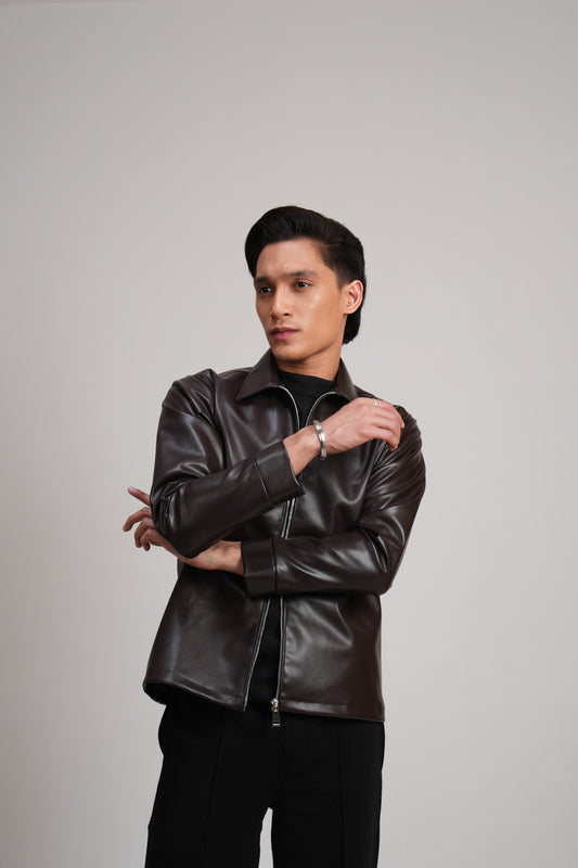 Leather Jacket - Dark Brown