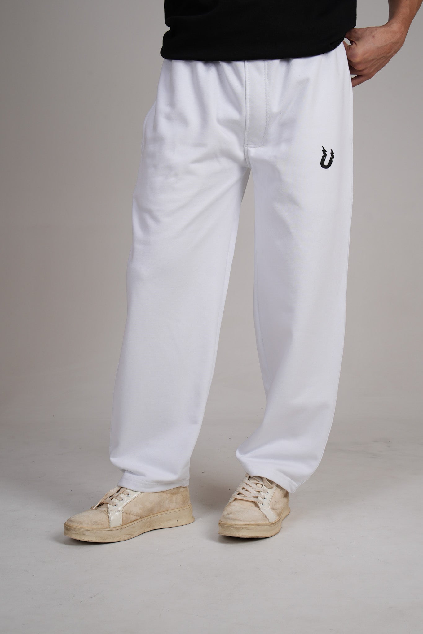 Cozy Wide Sweatpant - White