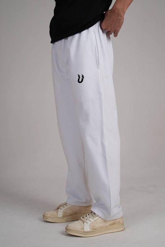 Cozy Wide Sweatpant - White