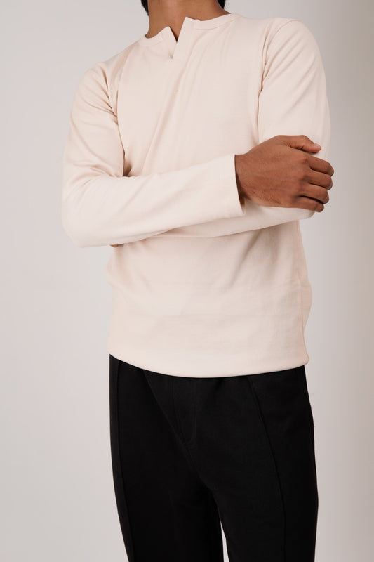 Classic Henley - Beige