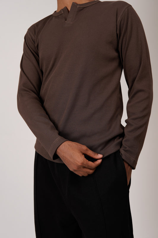 Classic Henley - Brown