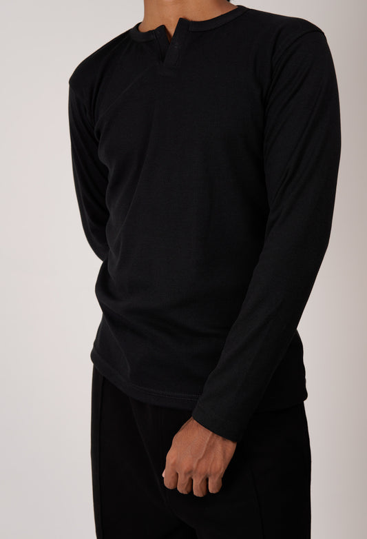 Classic Henley - Black