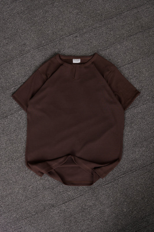 Half Sleeve Henley - Brown