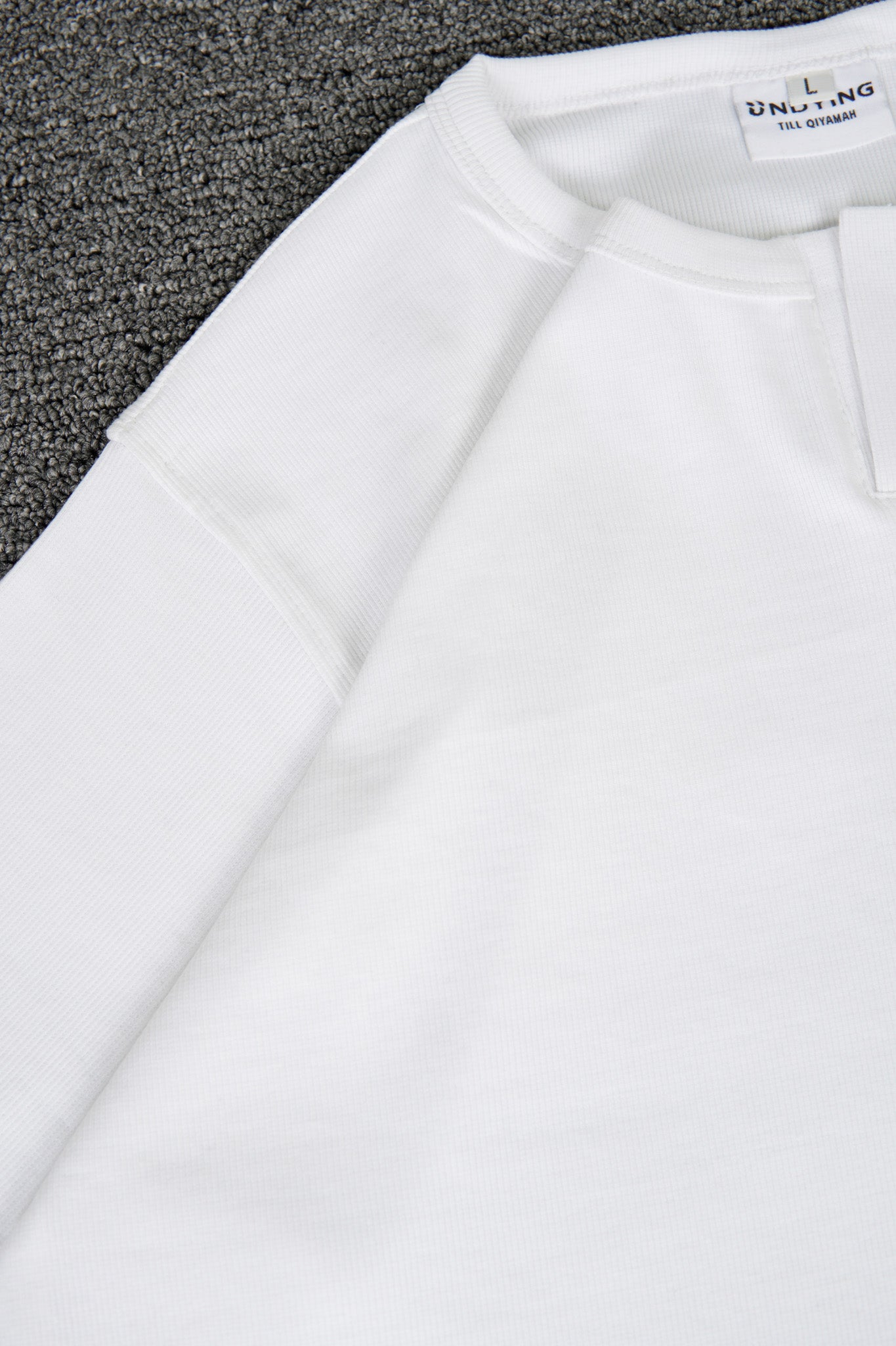 Half Sleeve Henley - White