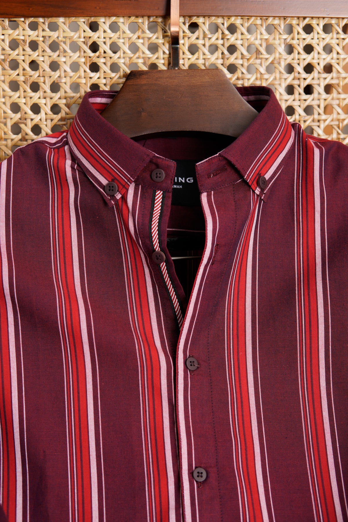Burgundy Bold Stripe Shirt