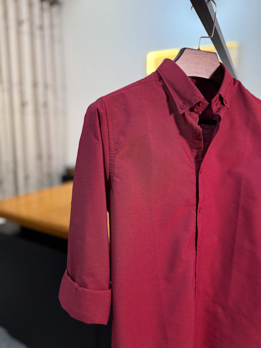 Oxford Shirt - Maroon