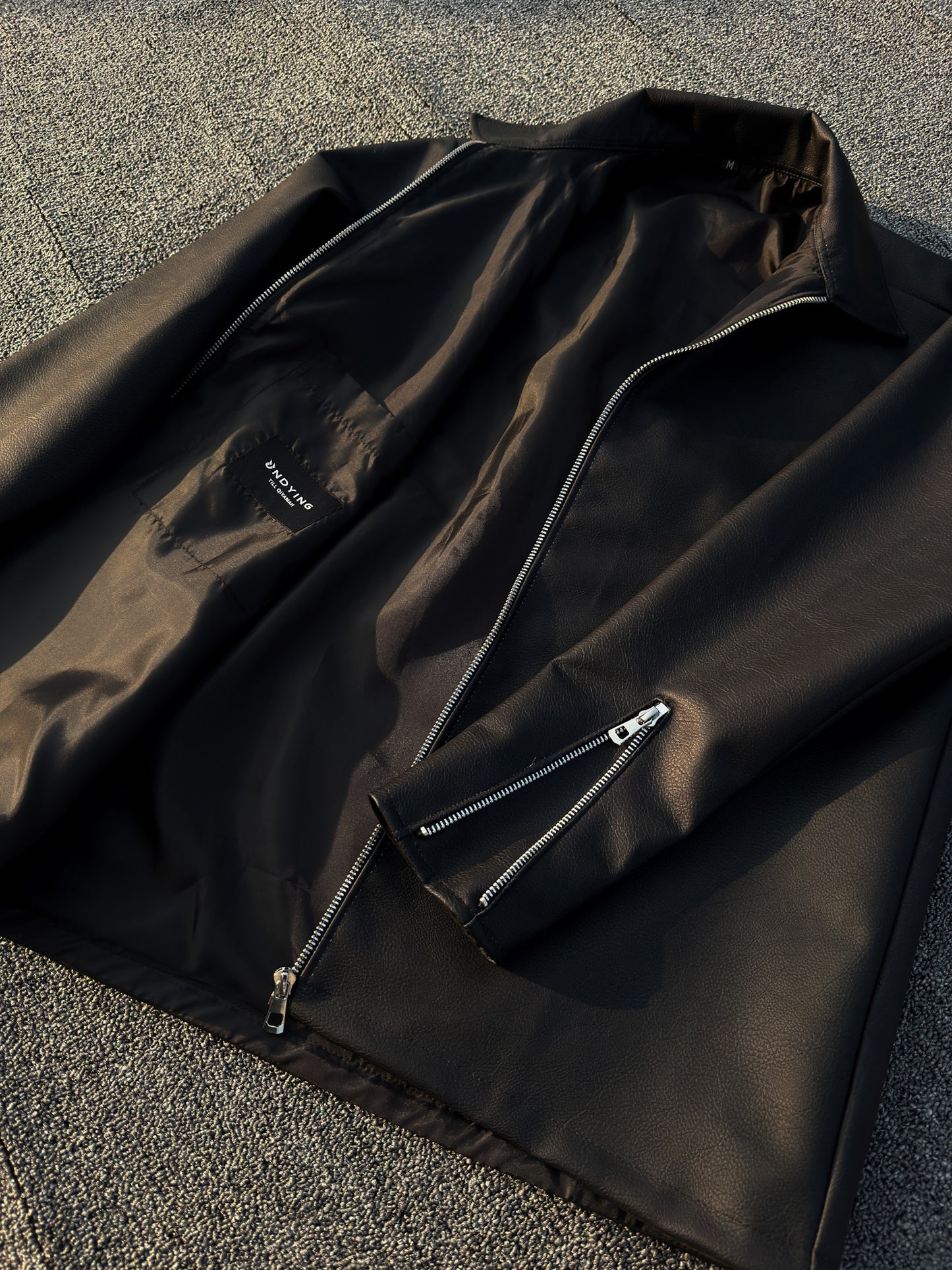 Leather Jacket - Matte Black