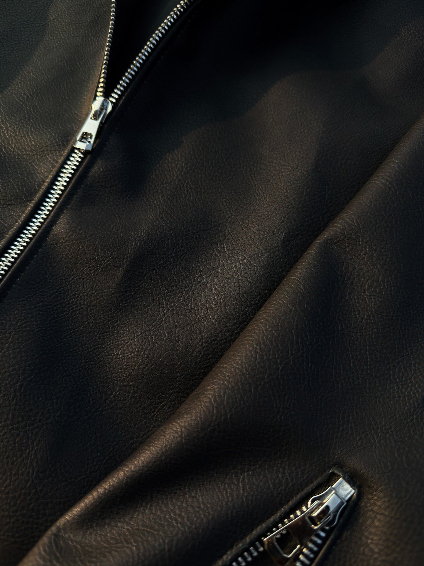 Leather Jacket - Matte Black