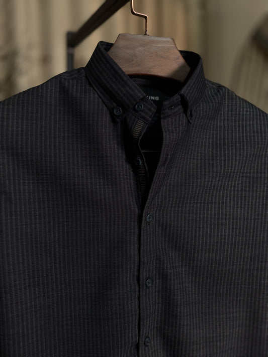 Midnight Grid Stripe Shirt