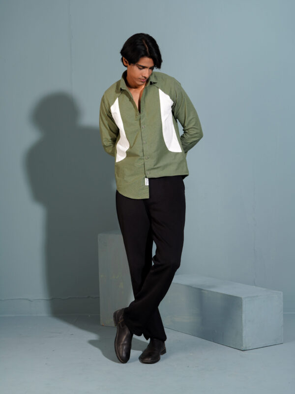 Olive X White Classic Shirt