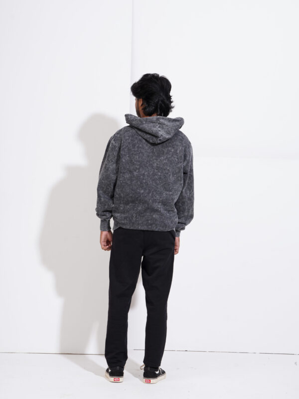 Vintage Black Recycle Hoodie - Image 3